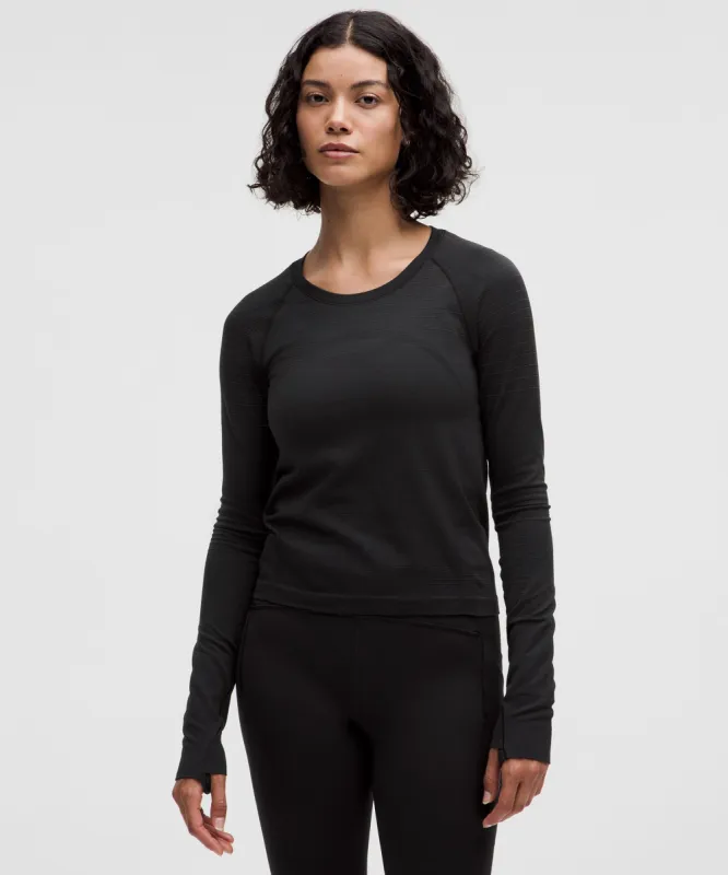 Swiftly Tech Long-Sleeve Shirt 2.0 Waist Length *Glow Stripe sold by Lululemon