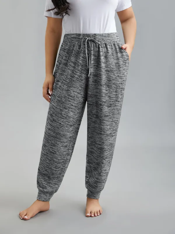 Plain Heather Drawstring Lounge Bottoms sold by Bloomchic