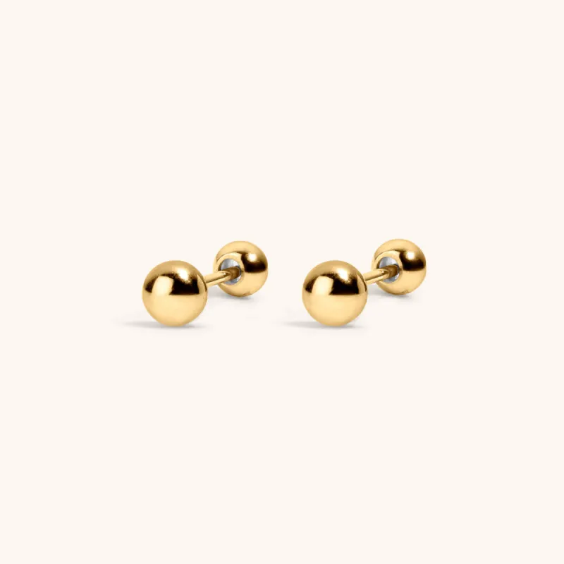 Sample Item: Little Sphere Studs in Titanium sold by Maison Miru