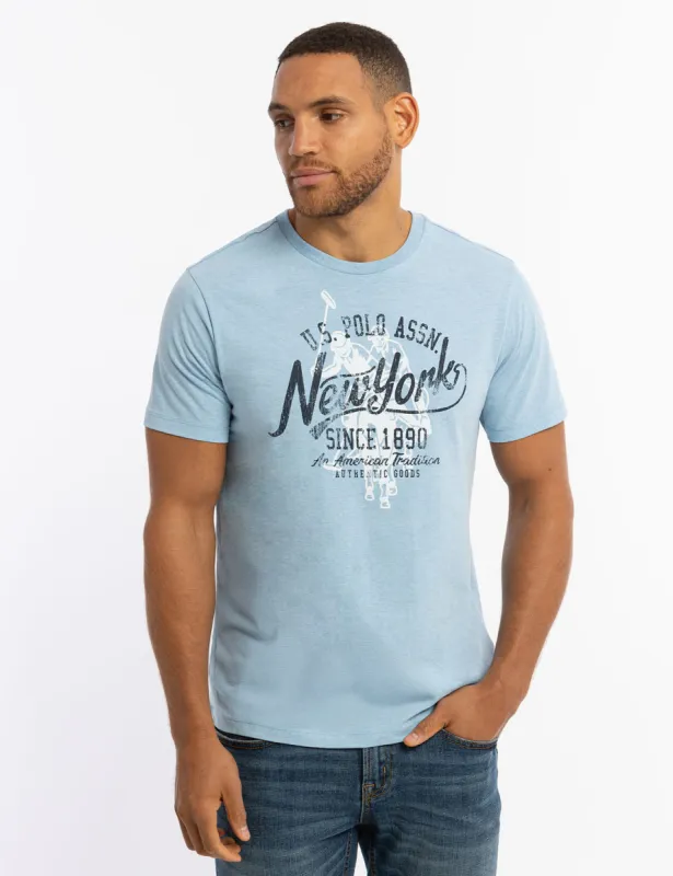 NEW YORK LOGO JERSEY T-SHIRT sold by U.S. Polo Assn.