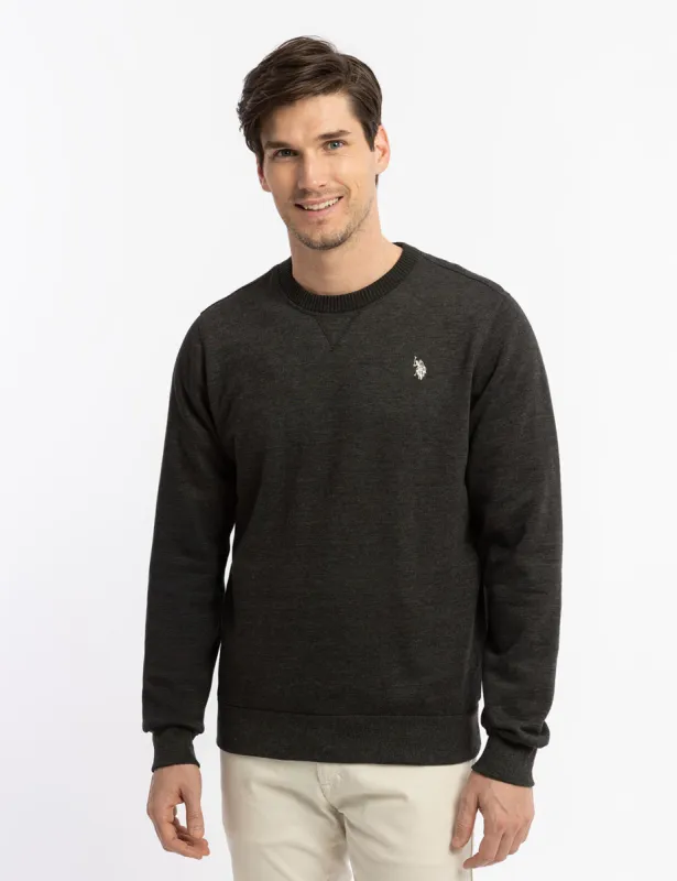 SOLID PEACHED FLEECE CREW NECK PULLOVER sold by U.S. Polo Assn.