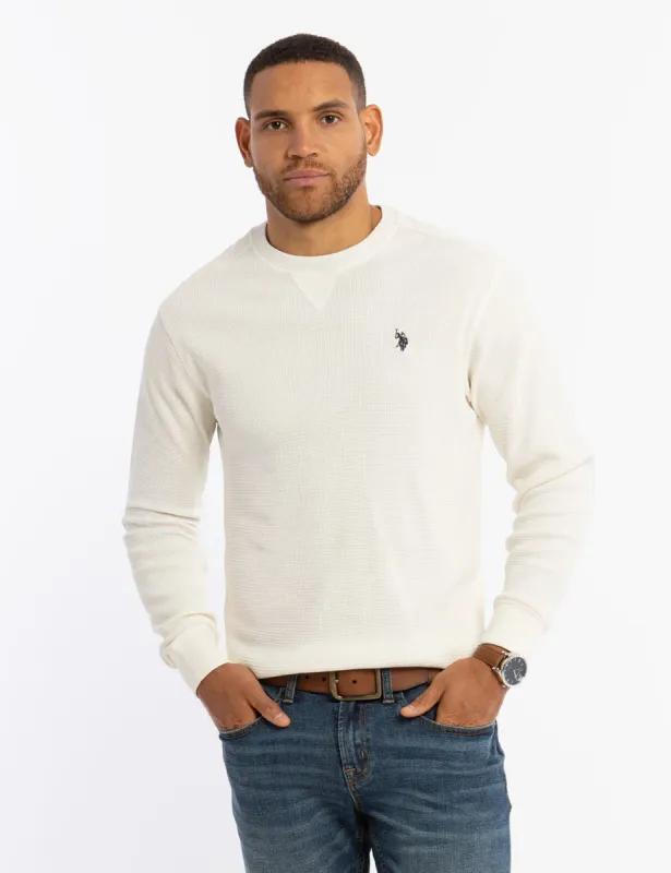 SOLID RIB KNIT CREW NECK PULLOVER sold by U.S. Polo Assn.