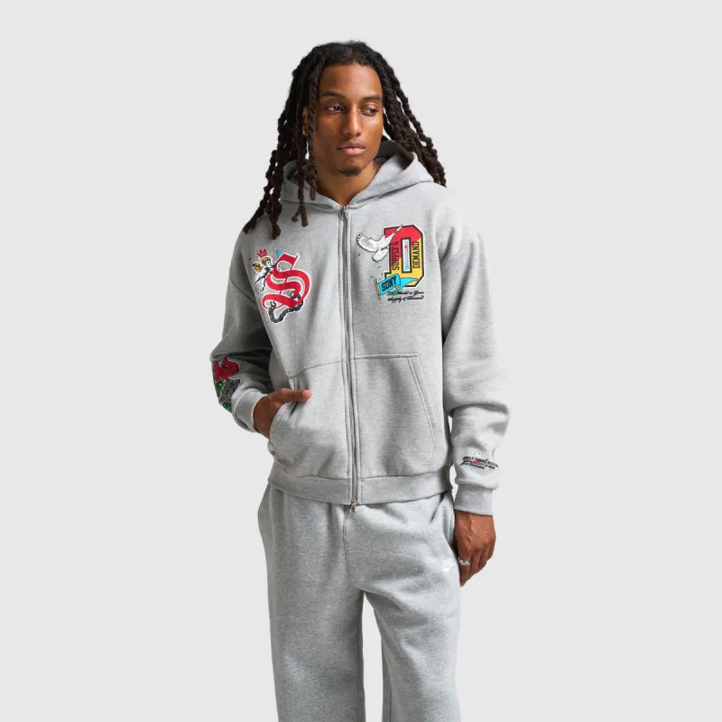 Supply & Demand Cayman Full Zip Hoodie / Grey sold by JD Sports