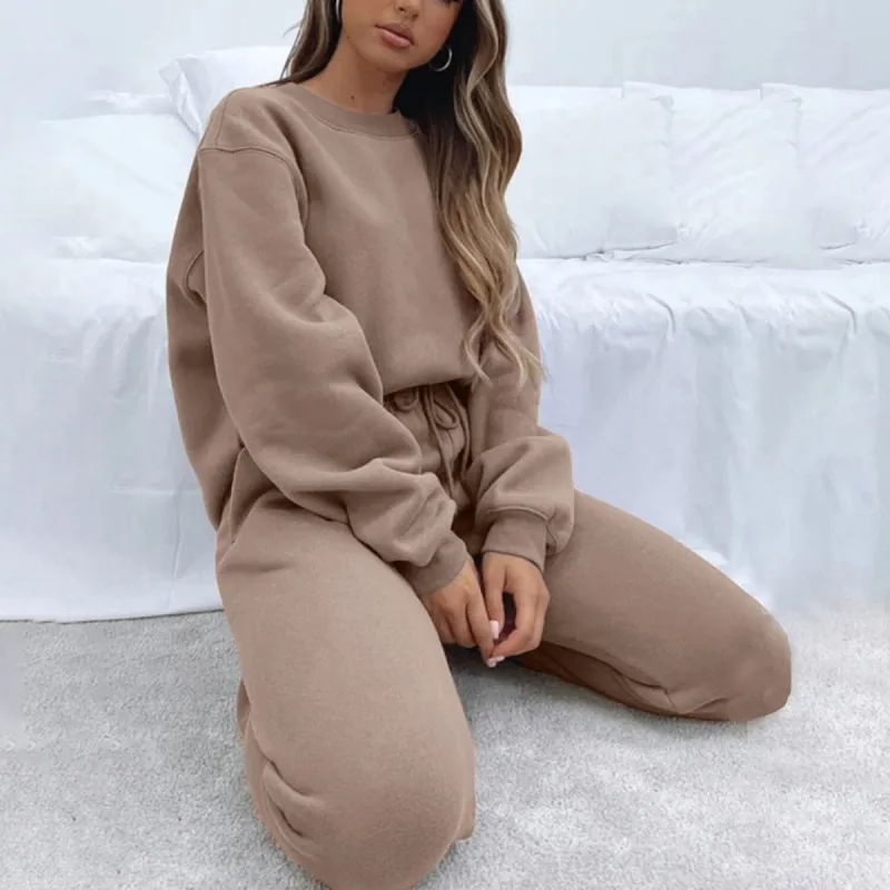 Khaki Sweatshirt Suit sold by Zulily