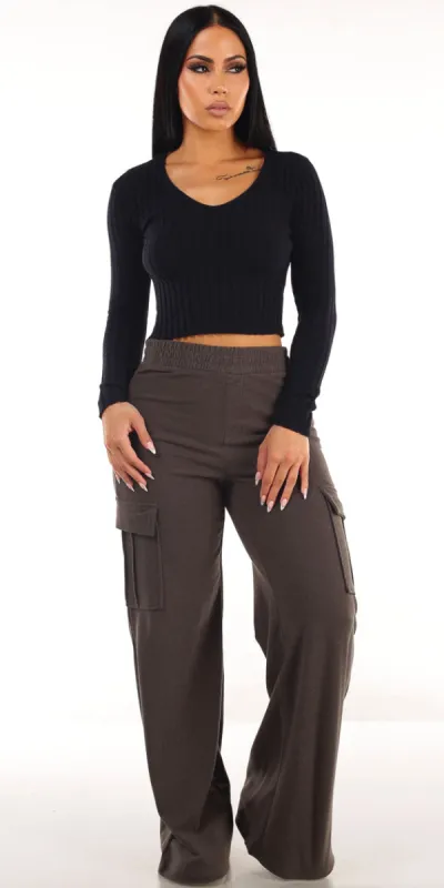Navy Cargo Pants Outfit sold by Moda