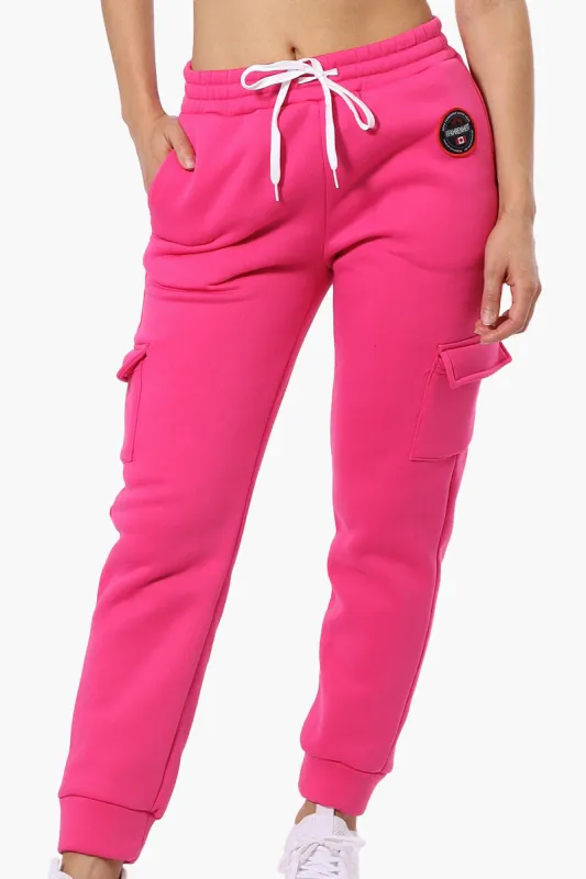 Fahrenheit Tie Waist Cargo Joggers - Pink sold by Fairweather