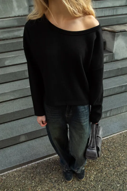 WIDE NECKLINE SWEATSHIRT sold by OAK AND FORT