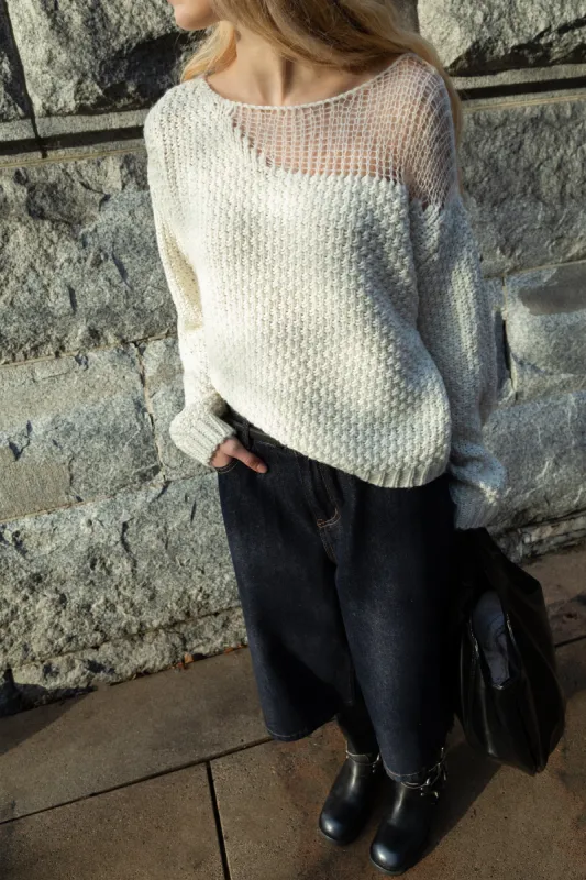DISTRESSED DETAIL SWEATER sold by OAK AND FORT