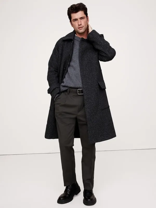 Pleated Cropped Italian-Stretch Chino sold by Banana Republic