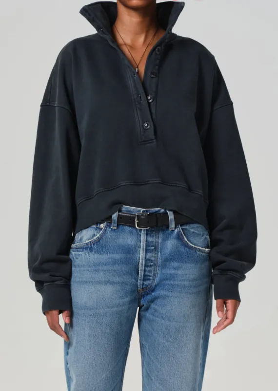 Mirelle Funnel Neck in Charcoal sold by Citizens Of Humanity