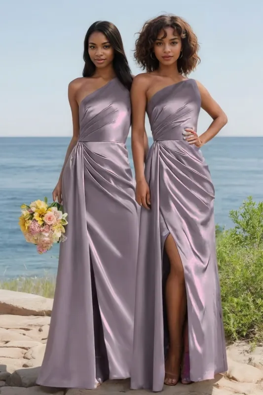 Sheath Bridesmaid Dress with High Split in Light Blue CB0795 sold by Cocomelody