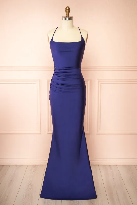 Akari Navy | Mermaid Maxi Dress sold by Boutique 1861