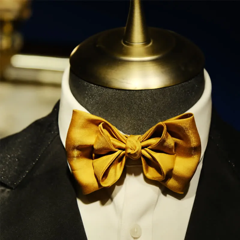 Men's Golden Life Unique Shaped Oversized Pointed Bow Tie sold by FloralTrip