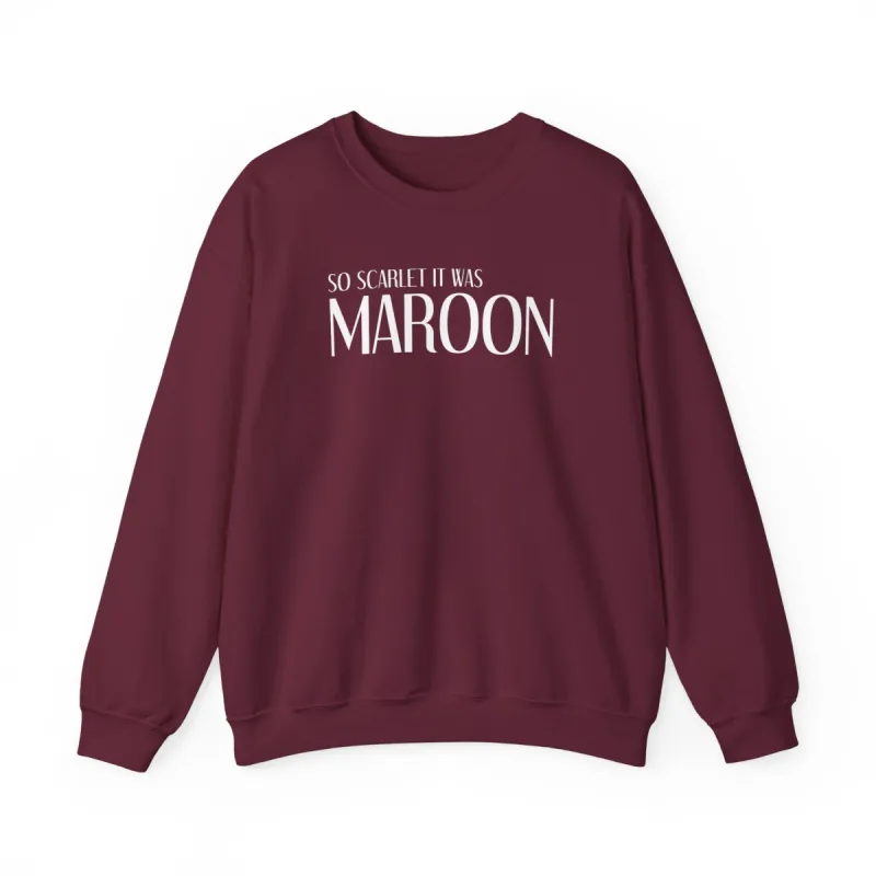 Maroon (lyrics on back, clean version) Crewneck Sweatshirt sold by Rose Blush Studio