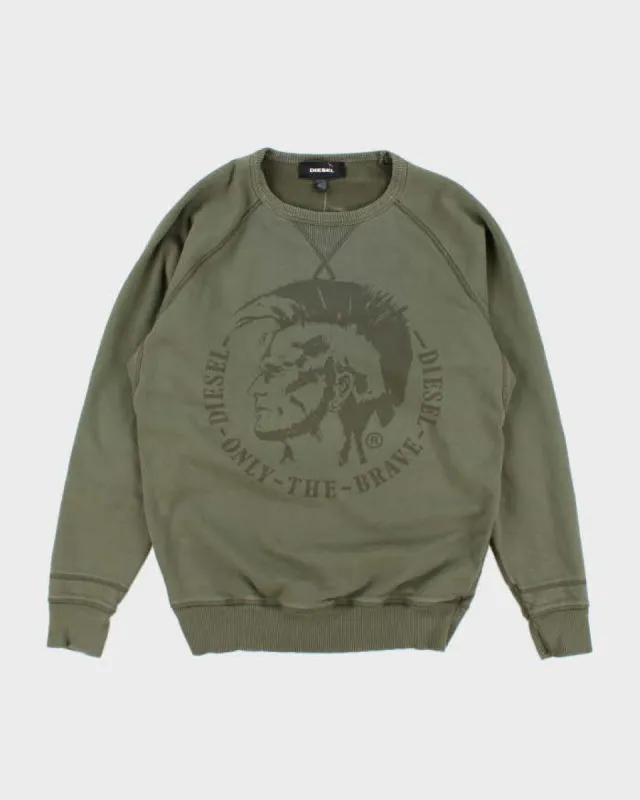 Vintage Y2K Diesel Only the Brave Graphic Sweatshirt - M sold by Rokit