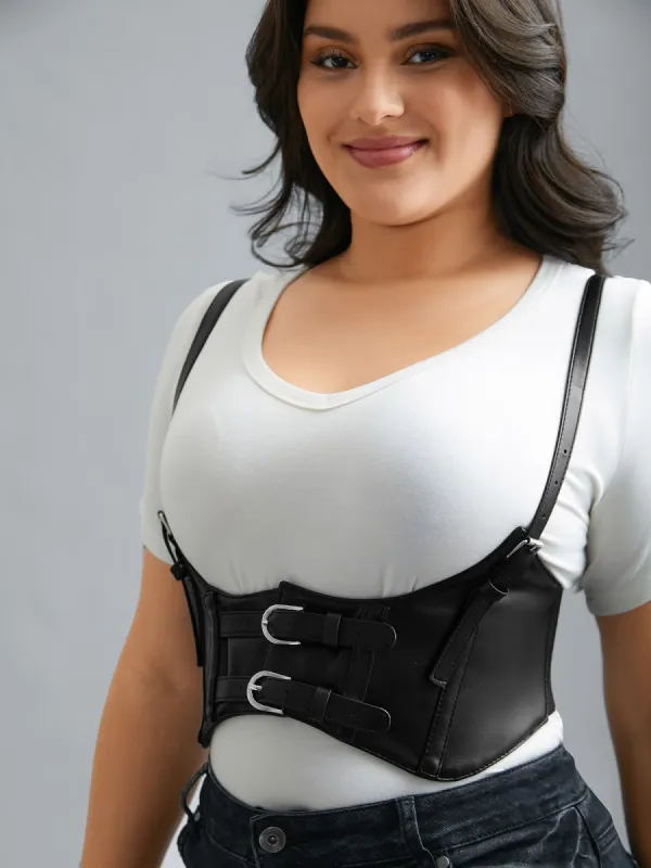 Waist-Cinching Double Buckle Belt sold by Bloomchic