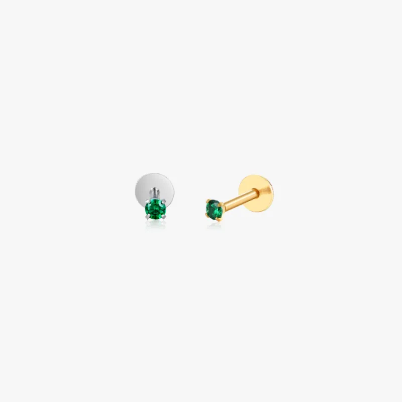 Green 2mm CZ Titanium Flat Back Stud (Single) sold by Flaire & Co.