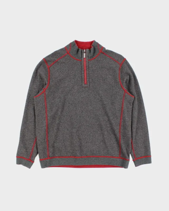 Tommy Bahama Reversible Quarter Zip Sweatshirt - L sold by Rokit