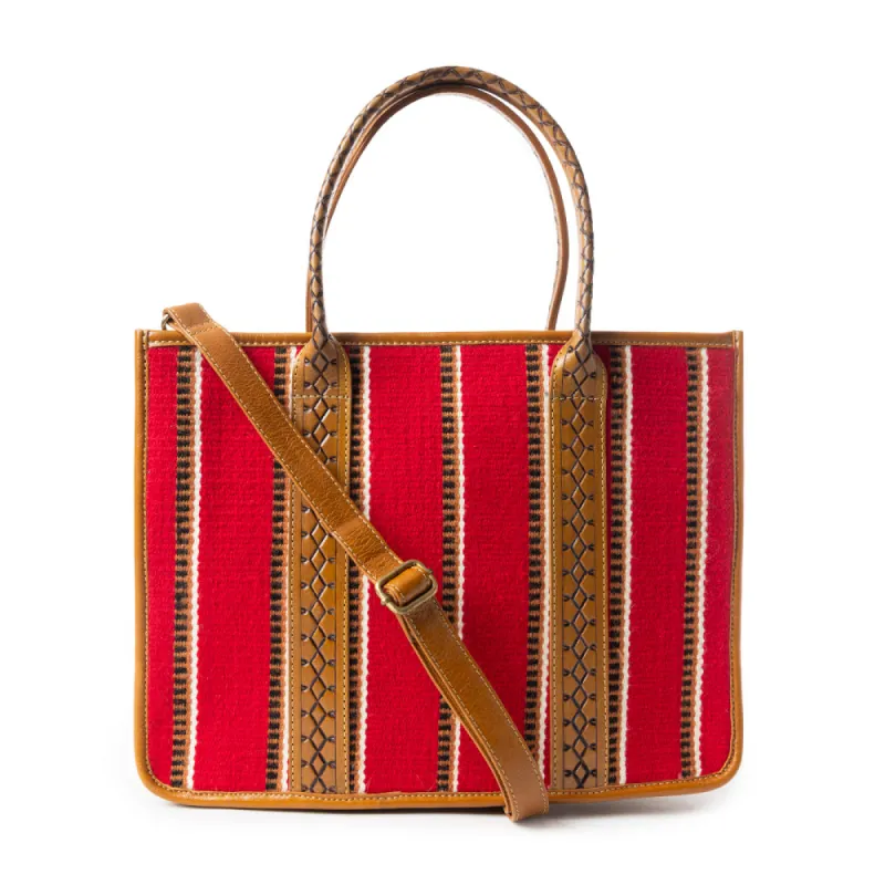Coachroom Stripes Shoulder Bag  In Red sold by Myra Bag