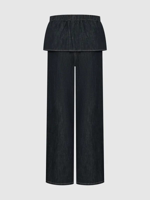 Elastic 2 In 1 Denim Jeans sold by Urban Revivo