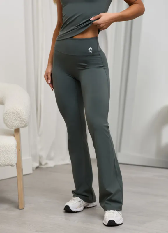 Gym King 365 Flared Yoga Legging - Green Smoke sold by The Gym King