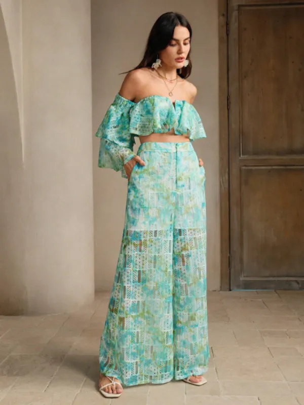 SARELLE TOP & HIGH WAIST PANT sold by hitheredarling