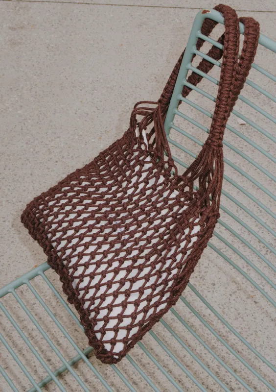 Macrame Mini Tote sold by Jillian Boustred
