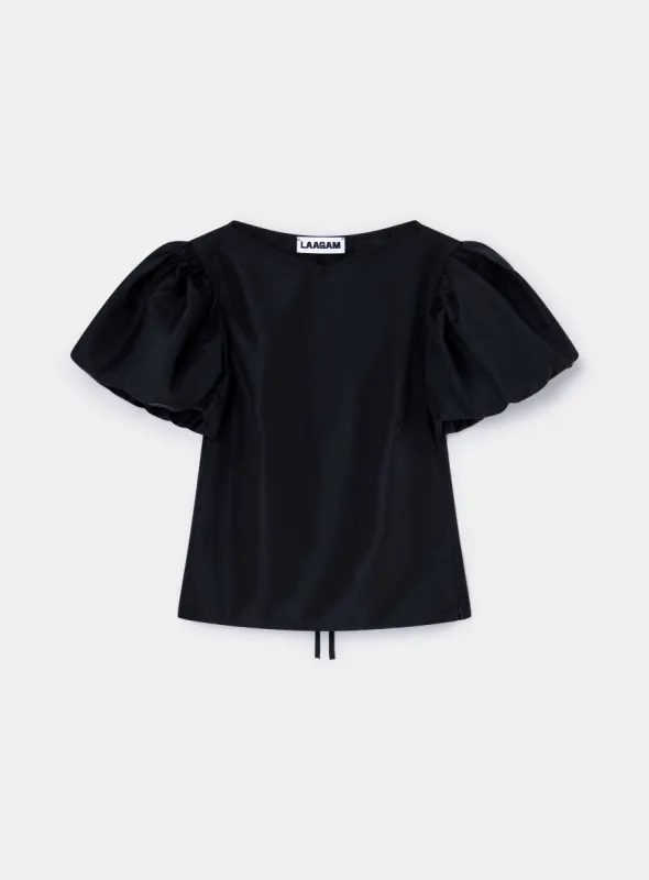 SIMONE BLACK PUFF SLEEVE BLOUSE sold by LAAGAM