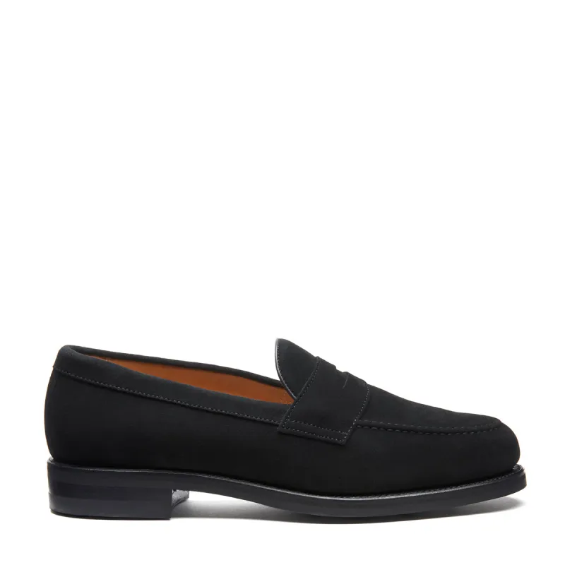 Black Suede Penny Loafer sold by Solovair