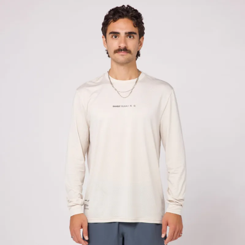 Micromesh™ Long Sleeve Performance Tee - Unisex, Champagne sold by Bandit Running