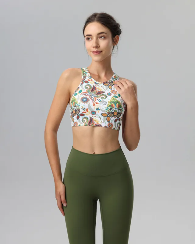 Floral X-Cross Tank Top sold by rihoas