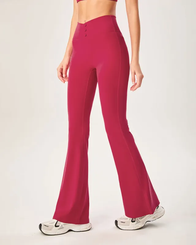 Red High Waisted Sleek Leggings sold by rihoas