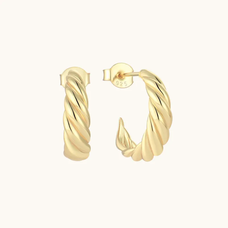 Golden Major Arc Stud Earrings sold by Jescojes