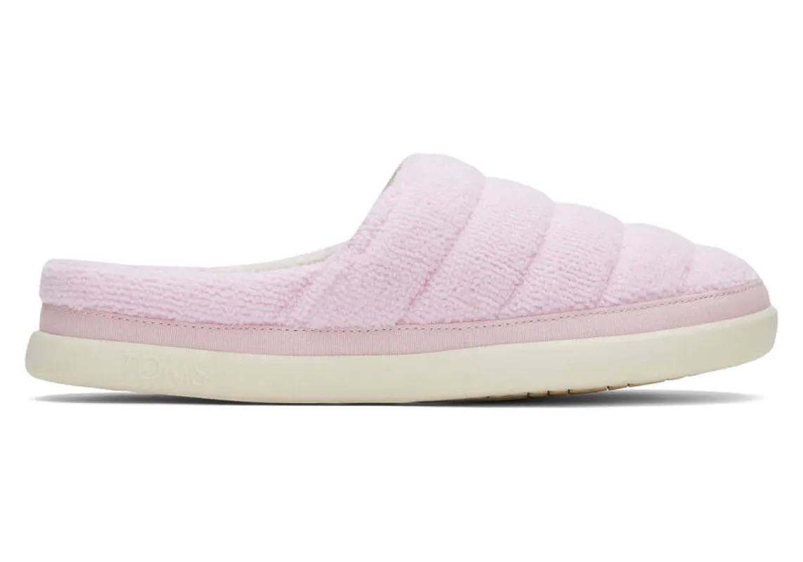 TOMS Womens Sage Terry Cloth Slipper - Chalky Pink sold by The Foot Factory