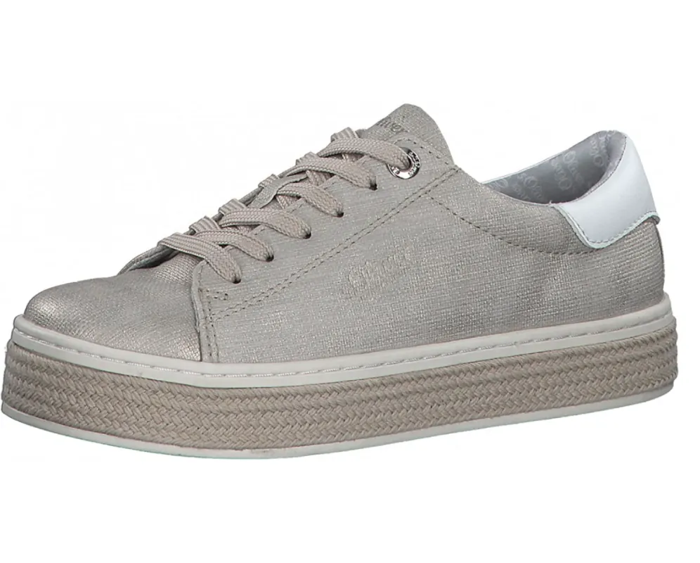 S.Oliver Womens Fashion Rope Soled Trainer - Champagne sold by The Foot Factory