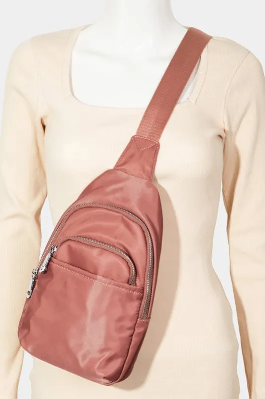 Fame Solid Color Nylon Sling Bag sold by Roxie’s Picks