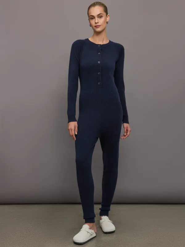 Francesca Onesie - Navy sold by Carbon38