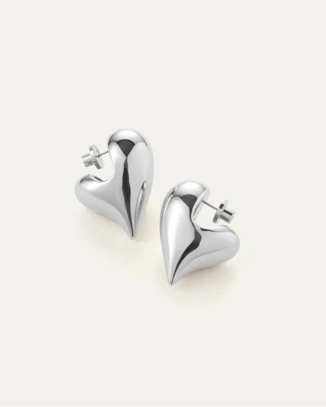 Art Heart Puff Earrings sold by JENNY BIRD