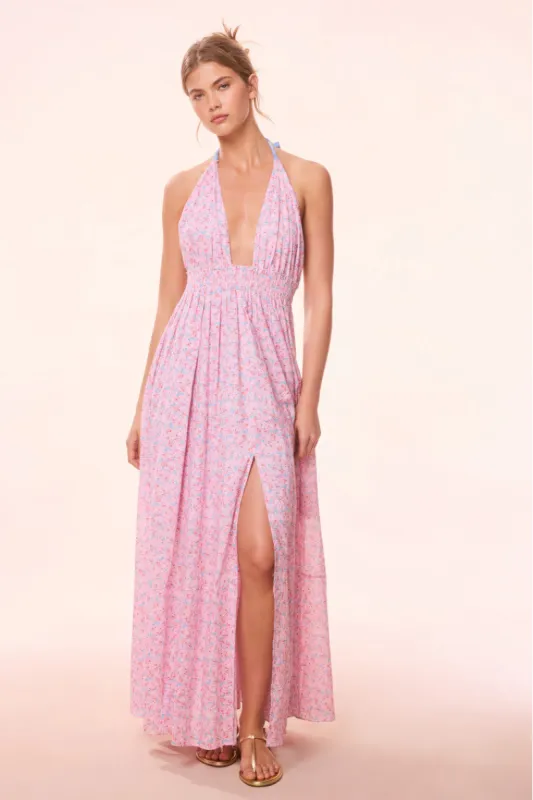 Love Re-Edition Floral Halter Dress sold by LoveShackFancy