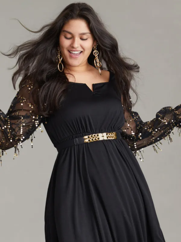 Metal Buckle Detail Patchwork Crocodile Embossed Belt sold by Bloomchic