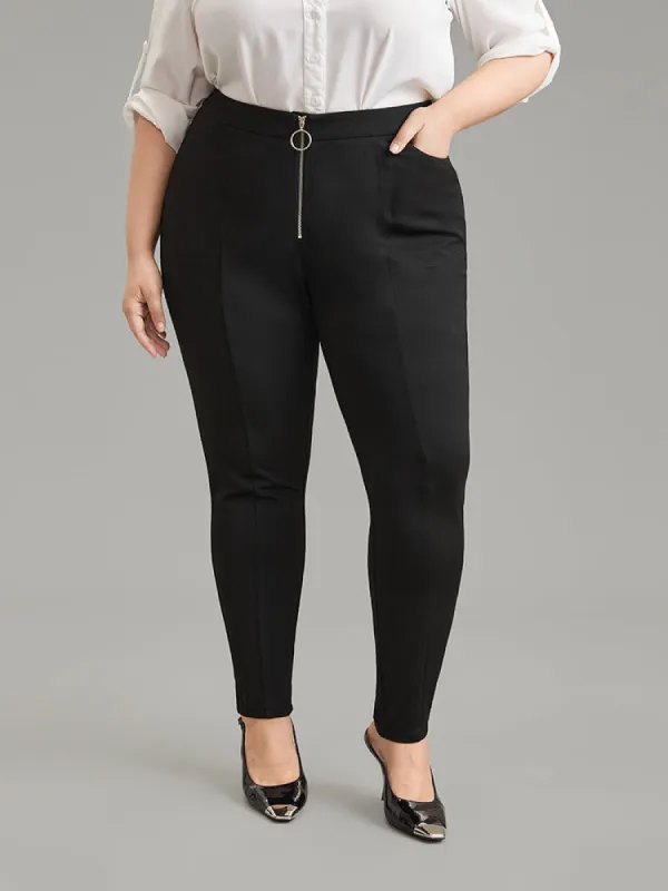 O Ring Zipper High Rise Bodycon Pants sold by Bloomchic