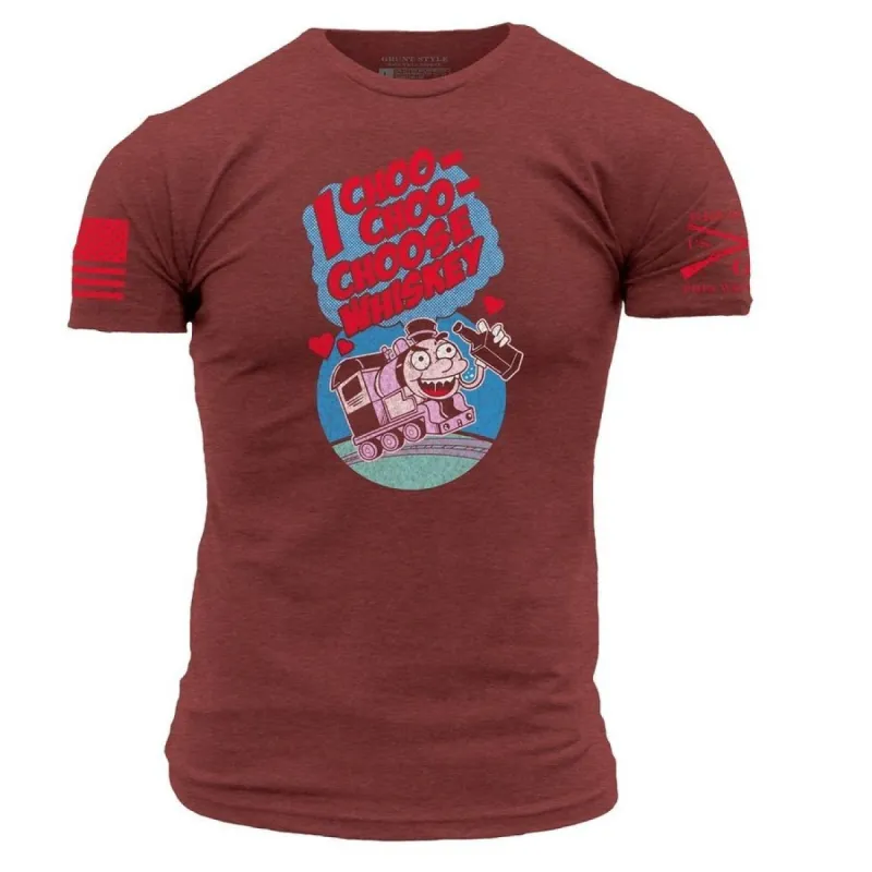 I Choose Whiskey T-Shirt - Cardinal sold by Grunt Style