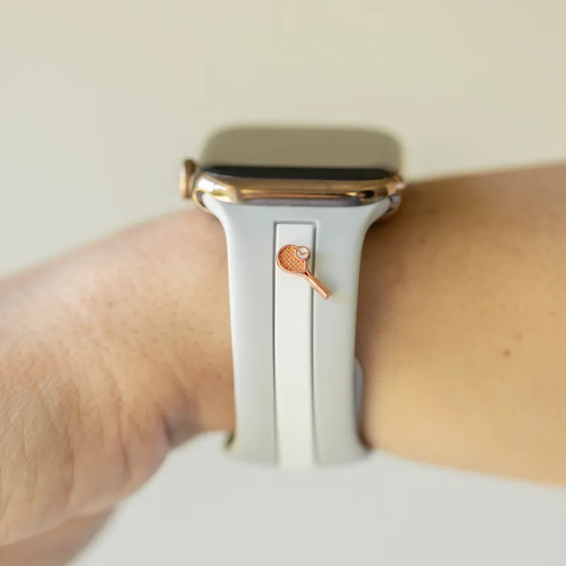 Let's Cause a Racket 🏓 Gray and White Smart Watch Band sold by Strawberry Avocados