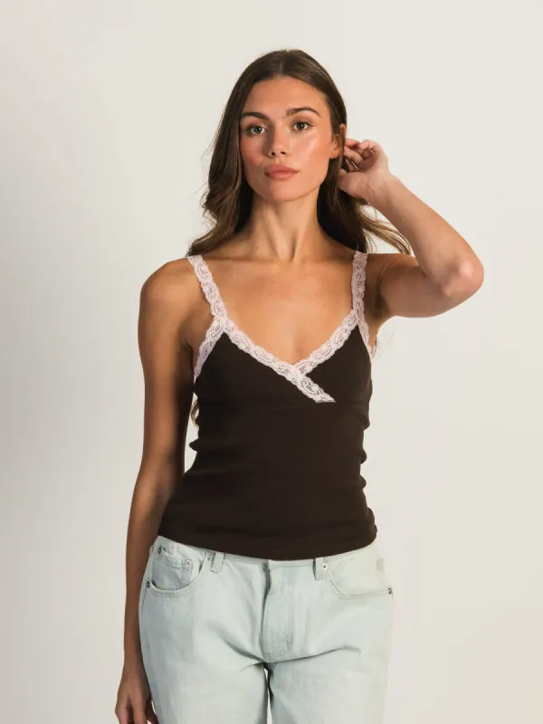 HARLOW LENI TANK - CHOCOLATE sold by Boathouse
