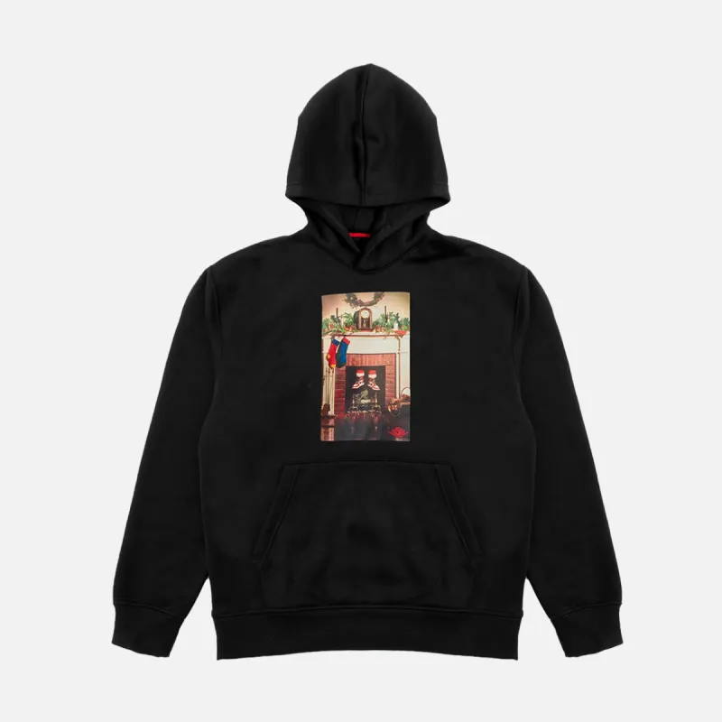 JORDAN JUMPMAN "CHIMNEY" FLEECE HOODIE - BLACK sold by Lapstone & Hammer