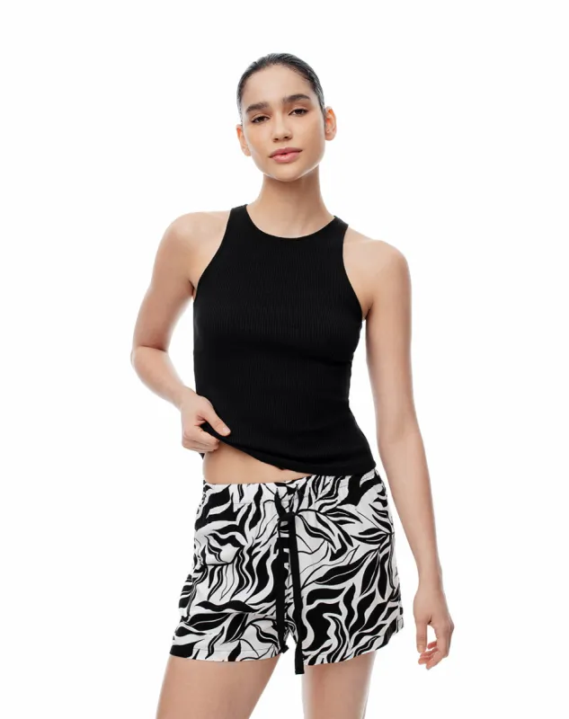 Short blanco y negro estampado sold by Gef
