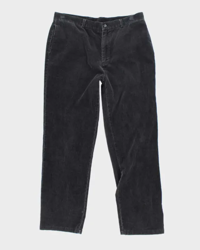 Vintage Armani Exchange Black Corduroy Trousers - W38 L36 sold by Rokit