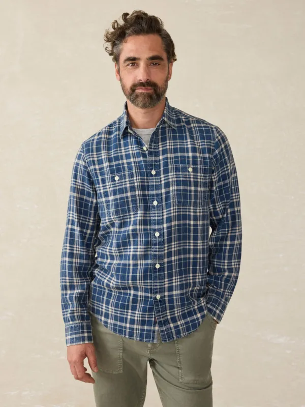 Tried & True Chambray Workshirt - Bar Harbor Plaid sold by Faherty