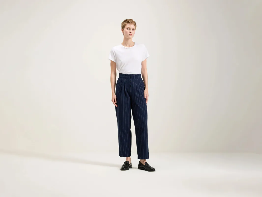 Lilo paperbag trousers (242 / W / STRIPE A) sold by Bellrose