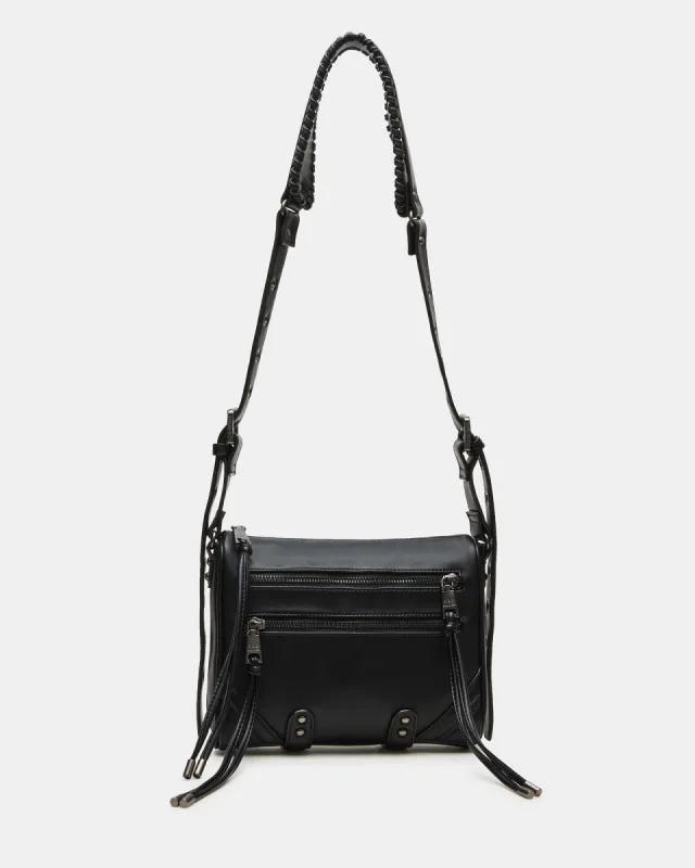 RIGBY BAG BLACK DISTRESSED sold by Steve Madden